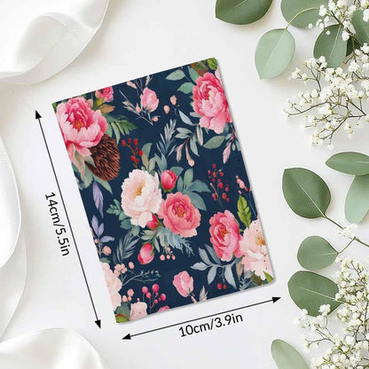 Foxes Passport Holder for Travel Cute Cartoon Animal PU Leather Passport Cover Wallet Cute Passport Card Holder for Women and Men