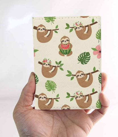 Foxes Passport Holder for Travel Cute Cartoon Animal PU Leather Passport Cover Wallet Cute Passport Card Holder for Women and Men