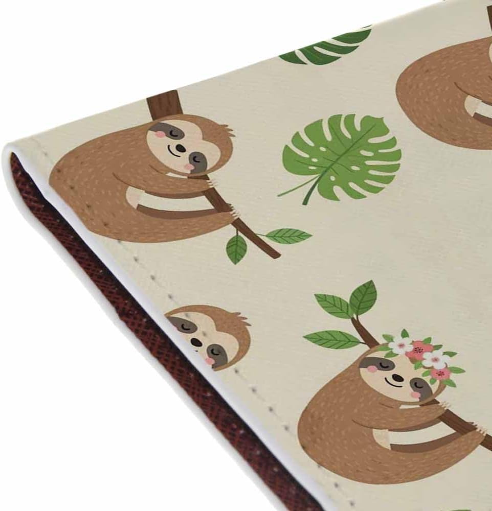 Foxes Passport Holder for Travel Cute Cartoon Animal PU Leather Passport Cover Wallet Cute Passport Card Holder for Women and Men