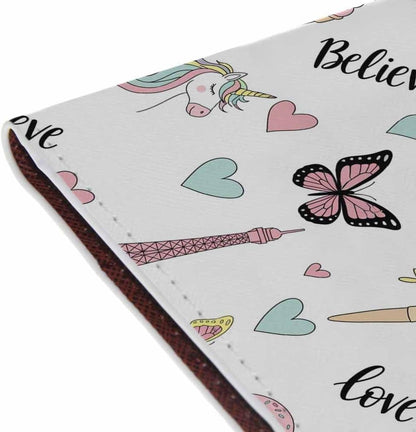 Foxes Passport Holder for Travel Cute Cartoon Animal PU Leather Passport Cover Wallet Cute Passport Card Holder for Women and Men