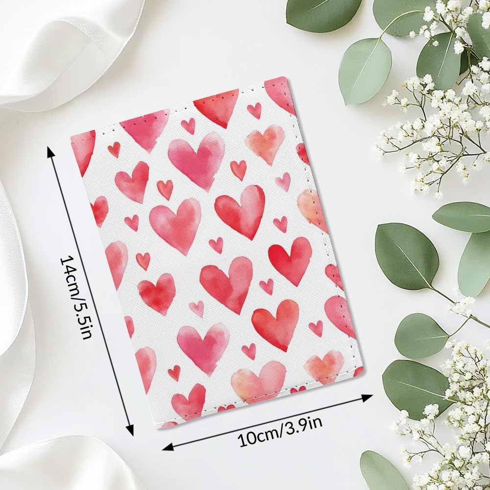 Foxes Passport Holder for Travel Cute Cartoon Animal PU Leather Passport Cover Wallet Cute Passport Card Holder for Women and Men