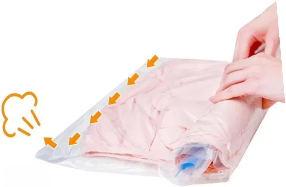 12pcs Roll up Compression Bags for Travel, Reusable Vacuum Storage Bags with Pa+pe Material, Space Saver Organizer for Clothing and Luggage, Hand Roll Operation