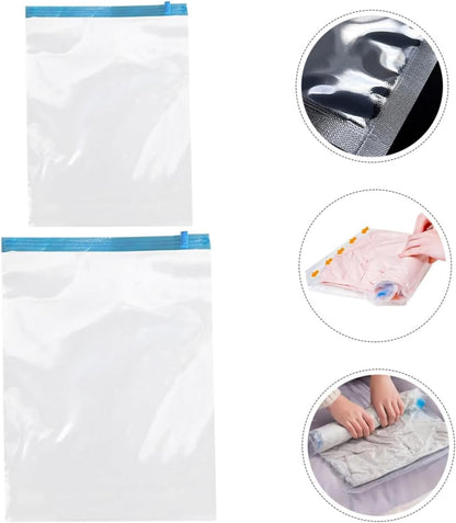 12pcs Roll up Compression Bags for Travel, Reusable Vacuum Storage Bags with Pa+pe Material, Space Saver Organizer for Clothing and Luggage, Hand Roll Operation