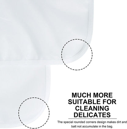 Delicates Laundry Bags, Bra Fine Mesh Wash Bag for Underwear, Lingerie, Bra, Pantyhose, Socks, Use YKK Zipper, Have Hanger Loops (White, 1 Large & 1 Medium)