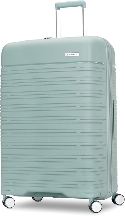 Elevation Plus - Carry-On Hardside Luggage with QuickEntry™ Front Compartment - Scratch Resistant Polypropylene Shell, AirTag Holder, TSA Lock, Airline Approved- Cypress Green