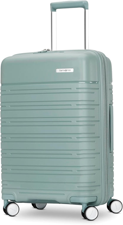 Elevation Plus - Carry-On Hardside Luggage with QuickEntry™ Front Compartment - Scratch Resistant Polypropylene Shell, AirTag Holder, TSA Lock, Airline Approved- Cypress Green