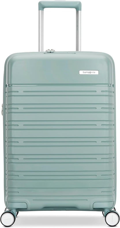 Elevation Plus - Carry-On Hardside Luggage with QuickEntry™ Front Compartment - Scratch Resistant Polypropylene Shell, AirTag Holder, TSA Lock, Airline Approved- Cypress Green