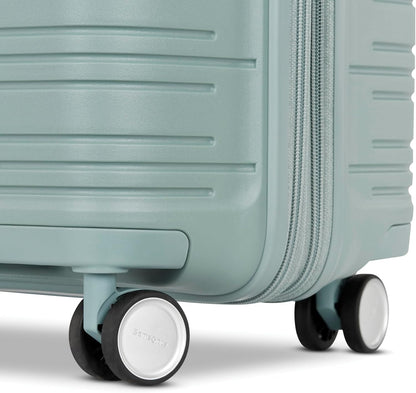 Elevation Plus - Carry-On Hardside Luggage with QuickEntry™ Front Compartment - Scratch Resistant Polypropylene Shell, AirTag Holder, TSA Lock, Airline Approved- Cypress Green