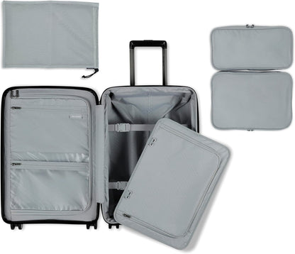 Elevation Plus - Carry-On Hardside Luggage with QuickEntry™ Front Compartment - Scratch Resistant Polypropylene Shell, AirTag Holder, TSA Lock, Airline Approved- Cypress Green