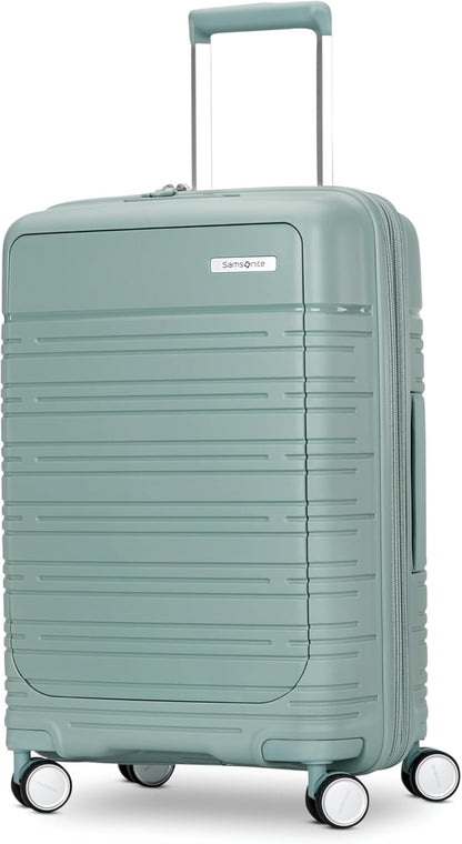 Elevation Plus - Carry-On Hardside Luggage with QuickEntry™ Front Compartment - Scratch Resistant Polypropylene Shell, AirTag Holder, TSA Lock, Airline Approved- Cypress Green