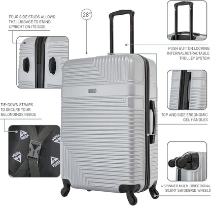 RESILIENCE Luggage with Spinner Wheels | Durable Lightweight Hardshell Spacious Travel Bag with Handle and Trolley | 20-Inch Carry On Small Luggage | Charcoal