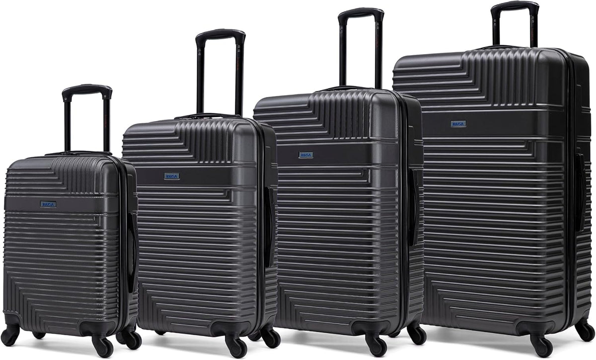 RESILIENCE Luggage with Spinner Wheels | Durable Lightweight Hardshell Spacious Travel Bag with Handle and Trolley | 20-Inch Carry On Small Luggage | Charcoal