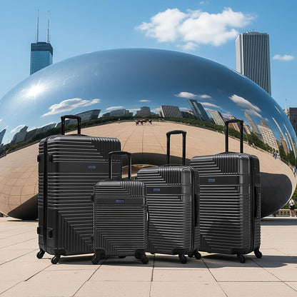 RESILIENCE Luggage with Spinner Wheels | Durable Lightweight Hardshell Spacious Travel Bag with Handle and Trolley | 20-Inch Carry On Small Luggage | Charcoal