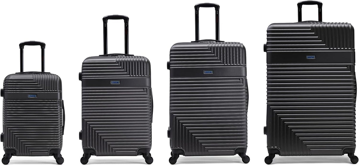 RESILIENCE Luggage with Spinner Wheels | Durable Lightweight Hardshell Spacious Travel Bag with Handle and Trolley | 20-Inch Carry On Small Luggage | Charcoal