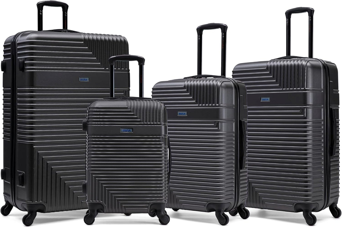 RESILIENCE Luggage with Spinner Wheels | Durable Lightweight Hardshell Spacious Travel Bag with Handle and Trolley | 20-Inch Carry On Small Luggage | Charcoal