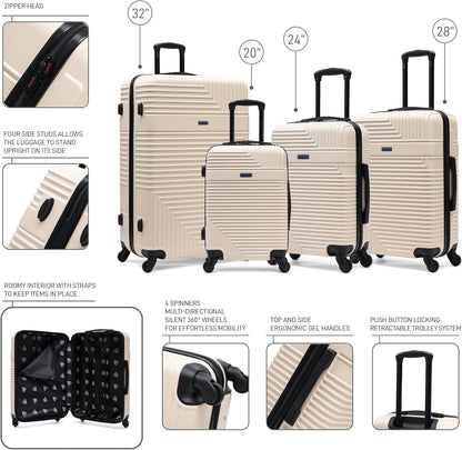 RESILIENCE Luggage with Spinner Wheels | Durable Lightweight Hardshell Spacious Travel Bag with Handle and Trolley | 20-Inch Carry On Small Luggage | Charcoal