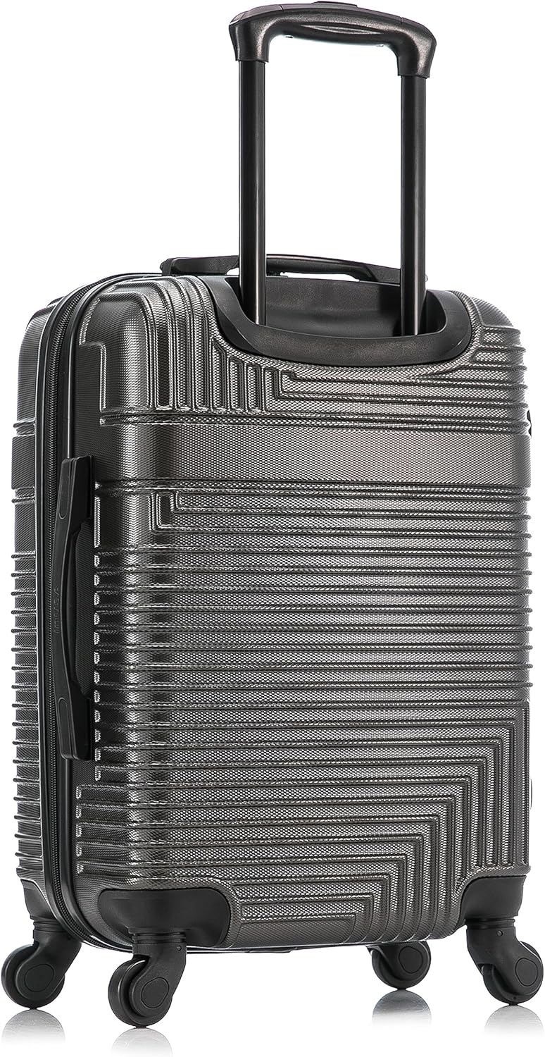 RESILIENCE Luggage with Spinner Wheels | Durable Lightweight Hardshell Spacious Travel Bag with Handle and Trolley | 20-Inch Carry On Small Luggage | Charcoal