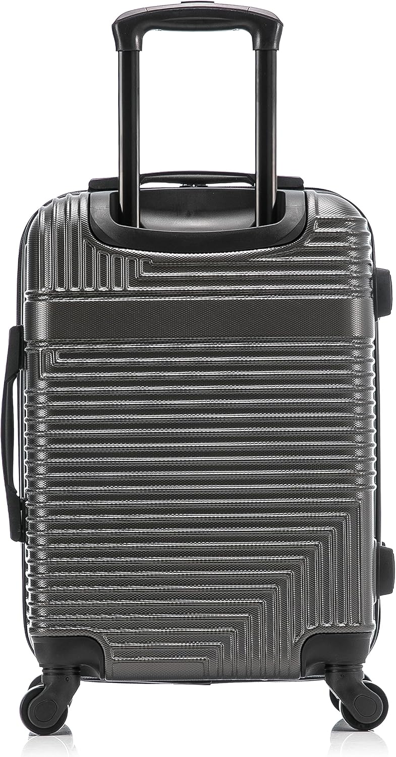 RESILIENCE Luggage with Spinner Wheels | Durable Lightweight Hardshell Spacious Travel Bag with Handle and Trolley | 20-Inch Carry On Small Luggage | Charcoal