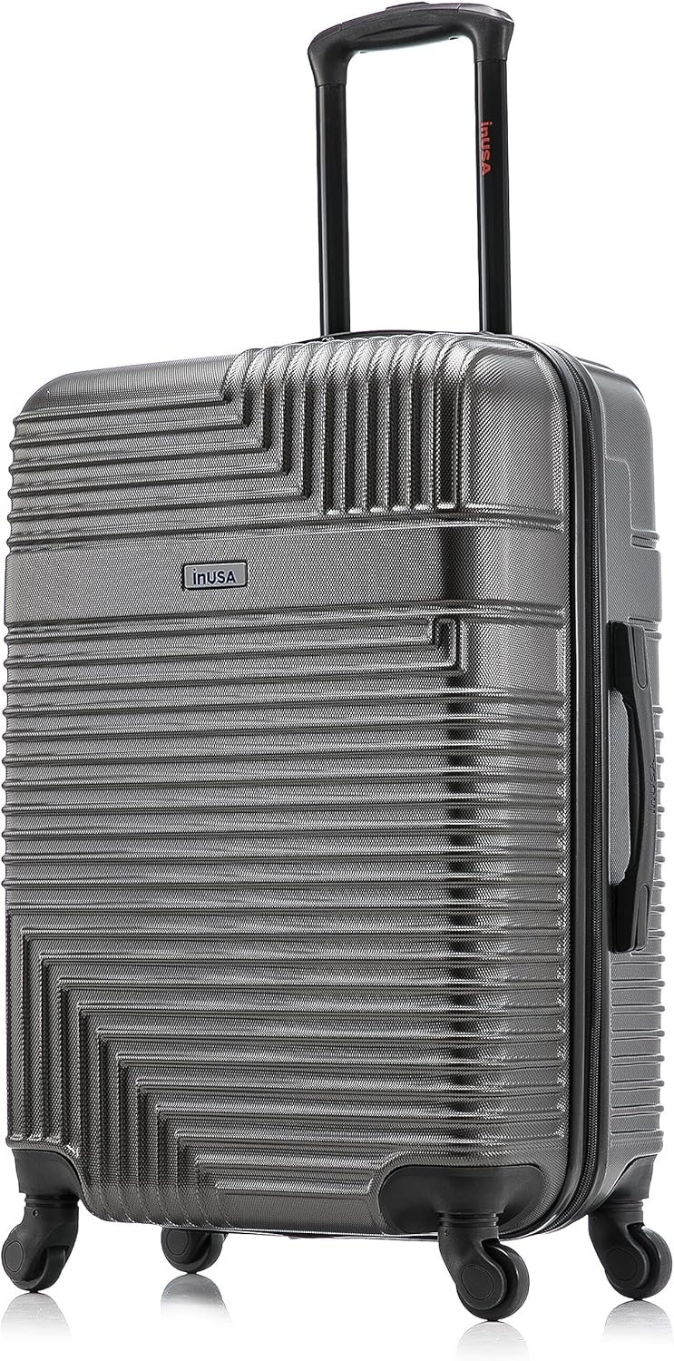 RESILIENCE Luggage with Spinner Wheels | Durable Lightweight Hardshell Spacious Travel Bag with Handle and Trolley | 20-Inch Carry On Small Luggage | Charcoal