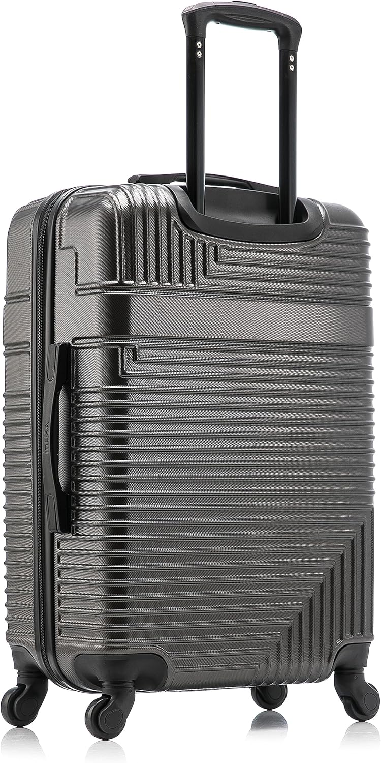 RESILIENCE Luggage with Spinner Wheels | Durable Lightweight Hardshell Spacious Travel Bag with Handle and Trolley | 20-Inch Carry On Small Luggage | Charcoal