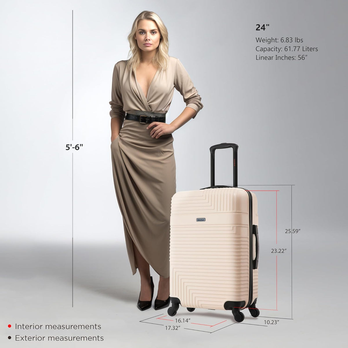 RESILIENCE Luggage with Spinner Wheels | Durable Lightweight Hardshell Spacious Travel Bag with Handle and Trolley | 20-Inch Carry On Small Luggage | Charcoal