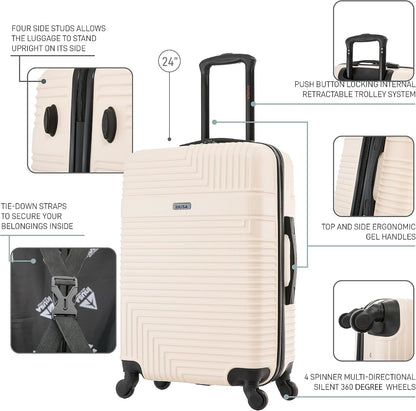 RESILIENCE Luggage with Spinner Wheels | Durable Lightweight Hardshell Spacious Travel Bag with Handle and Trolley | 20-Inch Carry On Small Luggage | Charcoal