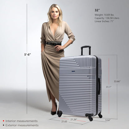 RESILIENCE Luggage with Spinner Wheels | Durable Lightweight Hardshell Spacious Travel Bag with Handle and Trolley | 20-Inch Carry On Small Luggage | Charcoal
