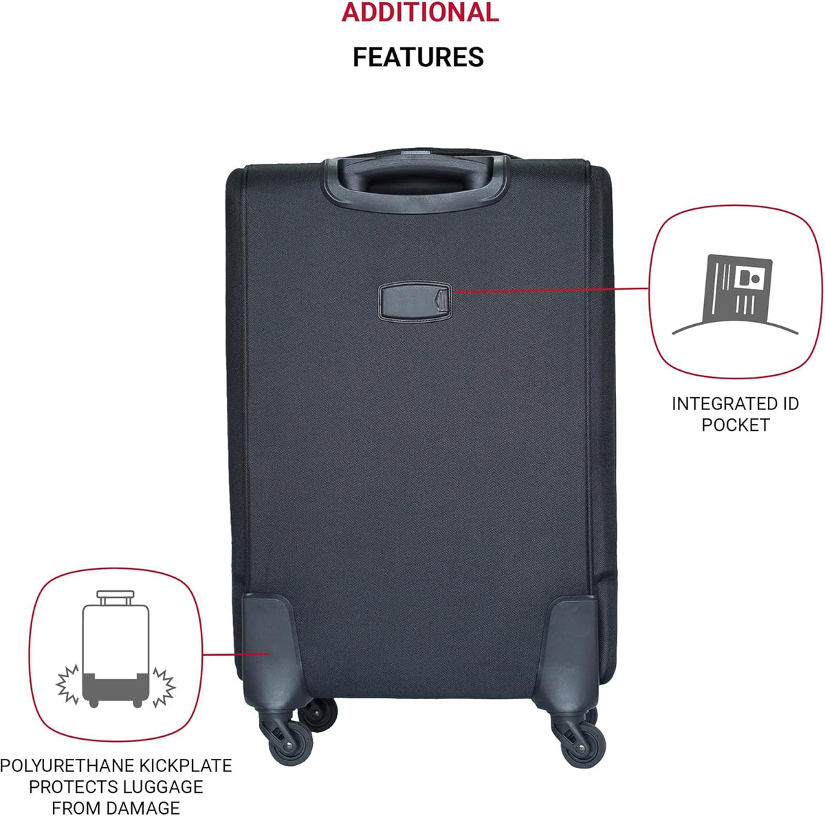 Softside Luggage Set, Travel Suitcase Expandable Lightweight 3 Piece | Luggage Sets with Spinner Wheels 22" 26" 30" Suitcase with TSA Lock (Blue Green)
