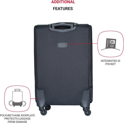 Softside Luggage Set, Travel Suitcase Expandable Lightweight 3 Piece | Luggage Sets with Spinner Wheels 22" 26" 30" Suitcase with TSA Lock (Blue Green)