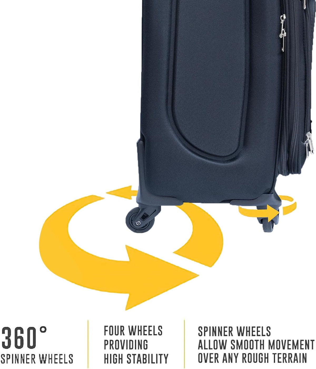 Softside Luggage Set, Travel Suitcase Expandable Lightweight 3 Piece | Luggage Sets with Spinner Wheels 22" 26" 30" Suitcase with TSA Lock (Blue Green)