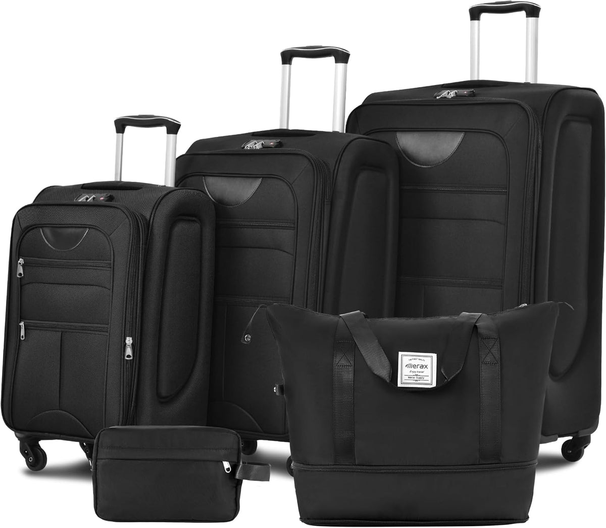 Softside Luggage Set, Travel Suitcase Expandable Lightweight 3 Piece | Luggage Sets with Spinner Wheels 22" 26" 30" Suitcase with TSA Lock (Blue Green)