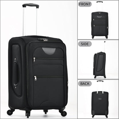 Softside Luggage Set, Travel Suitcase Expandable Lightweight 3 Piece | Luggage Sets with Spinner Wheels 22" 26" 30" Suitcase with TSA Lock (Blue Green)