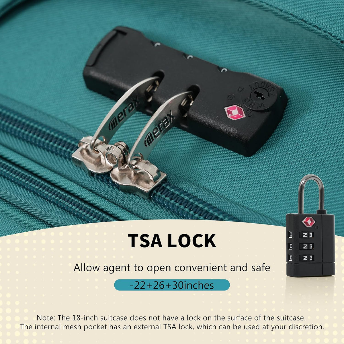 Softside Luggage Set, Travel Suitcase Expandable Lightweight 3 Piece | Luggage Sets with Spinner Wheels 22" 26" 30" Suitcase with TSA Lock (Blue Green)