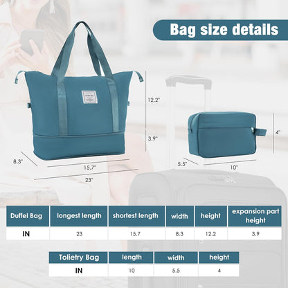 Softside Luggage Set, Travel Suitcase Expandable Lightweight 3 Piece | Luggage Sets with Spinner Wheels 22" 26" 30" Suitcase with TSA Lock (Blue Green)