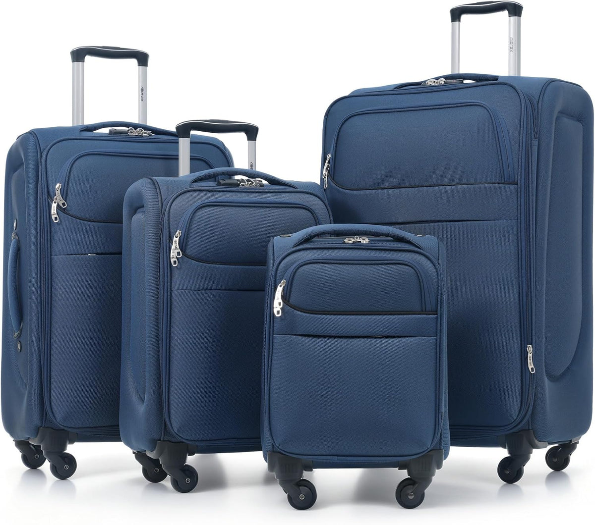 Softside Luggage Set, Travel Suitcase Expandable Lightweight 3 Piece | Luggage Sets with Spinner Wheels 22" 26" 30" Suitcase with TSA Lock (Blue Green)