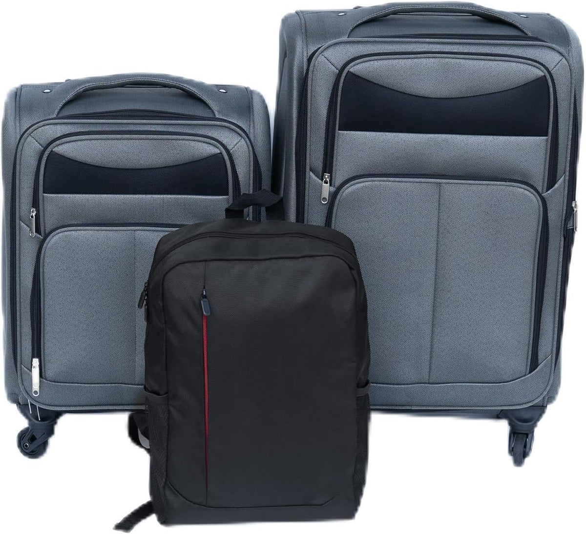 Softside Luggage Set, Travel Suitcase Expandable Lightweight 3 Piece | Luggage Sets with Spinner Wheels 22" 26" 30" Suitcase with TSA Lock (Blue Green)