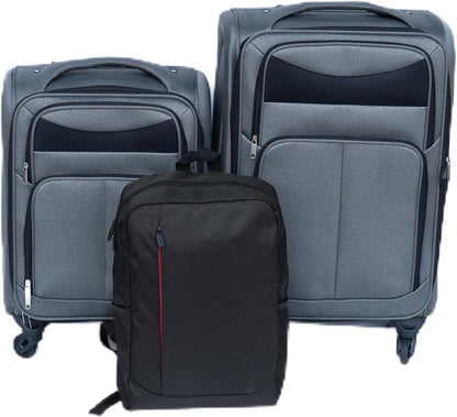Softside Luggage Set, Travel Suitcase Expandable Lightweight 3 Piece | Luggage Sets with Spinner Wheels 22" 26" 30" Suitcase with TSA Lock (Blue Green)