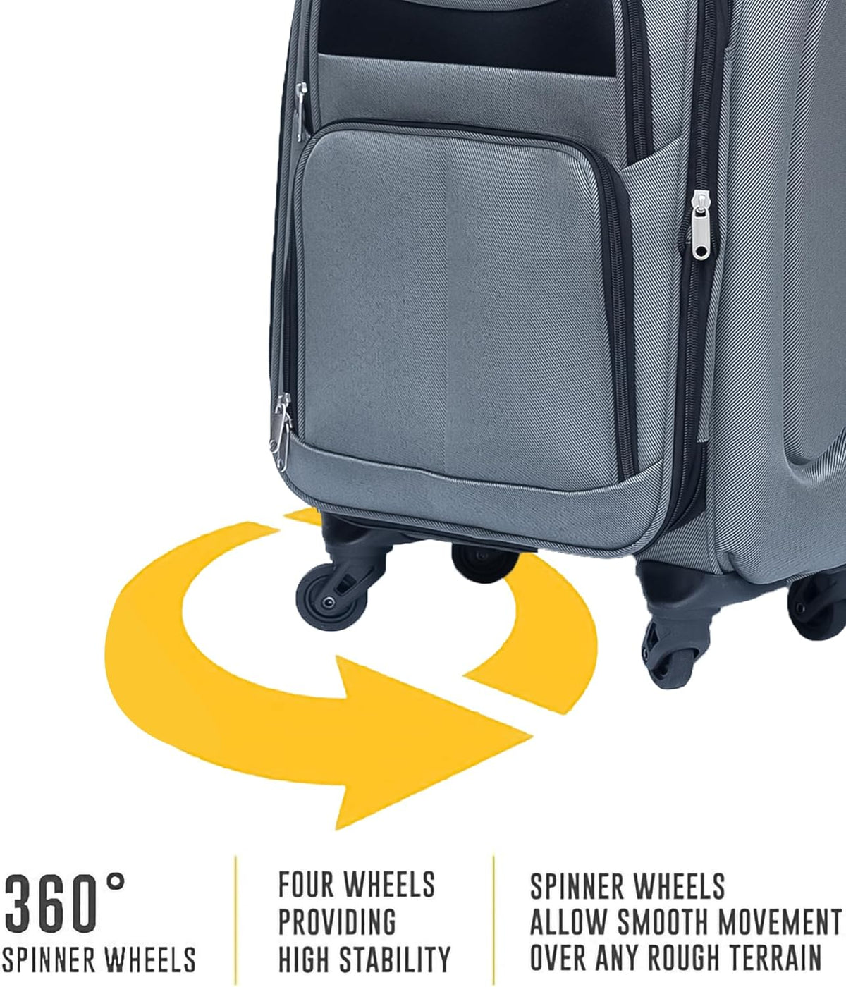 Softside Luggage Set, Travel Suitcase Expandable Lightweight 3 Piece | Luggage Sets with Spinner Wheels 22" 26" 30" Suitcase with TSA Lock (Blue Green)