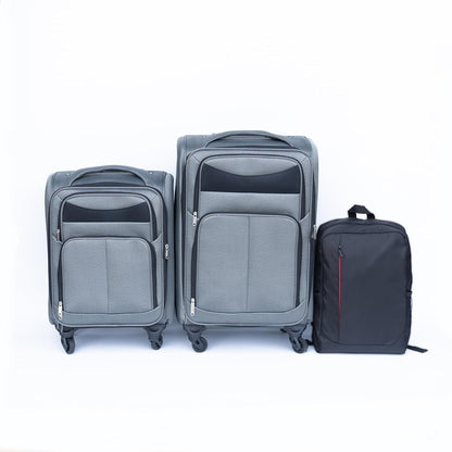 Softside Luggage Set, Travel Suitcase Expandable Lightweight 3 Piece | Luggage Sets with Spinner Wheels 22" 26" 30" Suitcase with TSA Lock (Blue Green)
