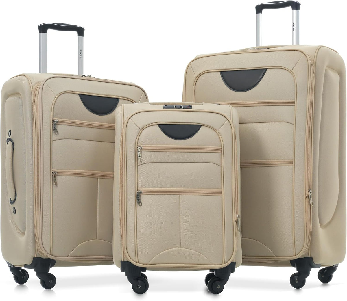 Softside Luggage Set, Travel Suitcase Expandable Lightweight 3 Piece | Luggage Sets with Spinner Wheels 22" 26" 30" Suitcase with TSA Lock (Blue Green)