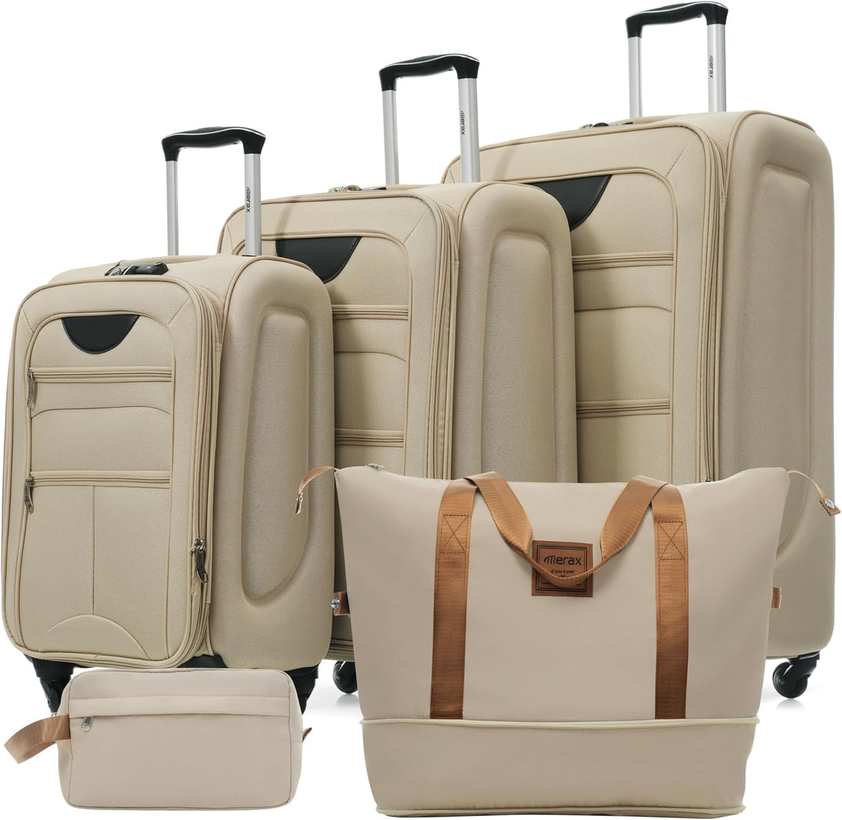 Softside Luggage Set, Travel Suitcase Expandable Lightweight 3 Piece | Luggage Sets with Spinner Wheels 22" 26" 30" Suitcase with TSA Lock (Blue Green)