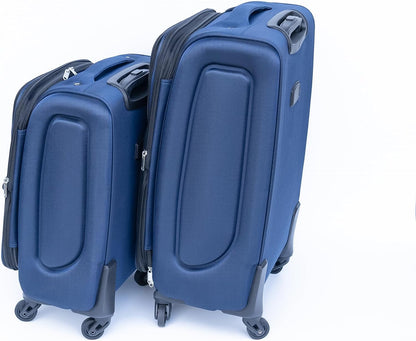 Softside Luggage Set, Travel Suitcase Expandable Lightweight 3 Piece | Luggage Sets with Spinner Wheels 22" 26" 30" Suitcase with TSA Lock (Blue Green)
