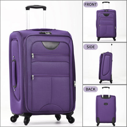 Softside Luggage Set, Travel Suitcase Expandable Lightweight 3 Piece | Luggage Sets with Spinner Wheels 22" 26" 30" Suitcase with TSA Lock (Blue Green)