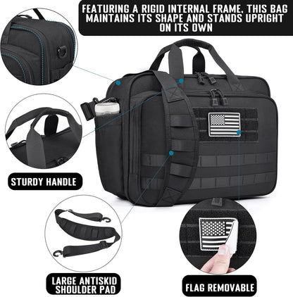 Travel Messenger Laptop Bag 17.3 Inch Carry on Large Tactical Briefcase YKK-Zipper Waterproof Computer Bags for Travel Work Business Overnight