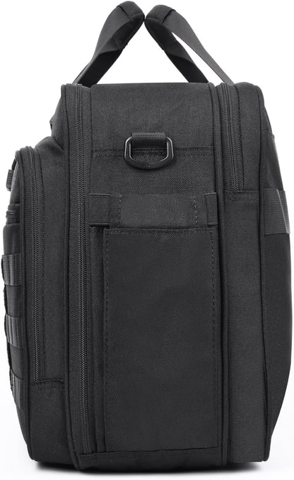 Travel Messenger Laptop Bag 17.3 Inch Carry on Large Tactical Briefcase YKK-Zipper Waterproof Computer Bags for Travel Work Business Overnight