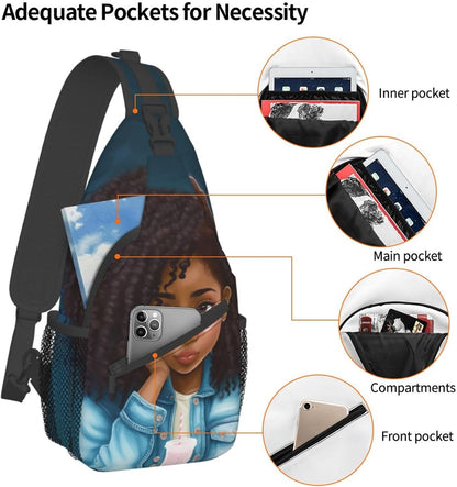 Sling Bag Crossbody Backpack Hiking Travel Daypack Chest Bag Lightweight Shoulder Bag For Women Men Gift