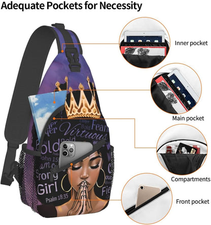 Sling Bag Crossbody Backpack Hiking Travel Daypack Chest Bag Lightweight Shoulder Bag For Women Men Gift