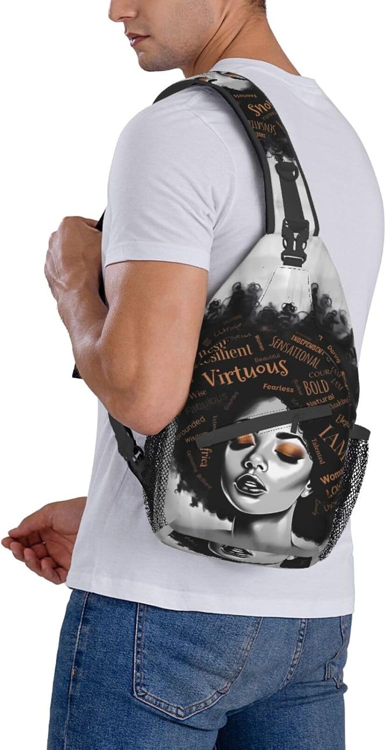 Sling Bag Crossbody Backpack Hiking Travel Daypack Chest Bag Lightweight Shoulder Bag For Women Men Gift