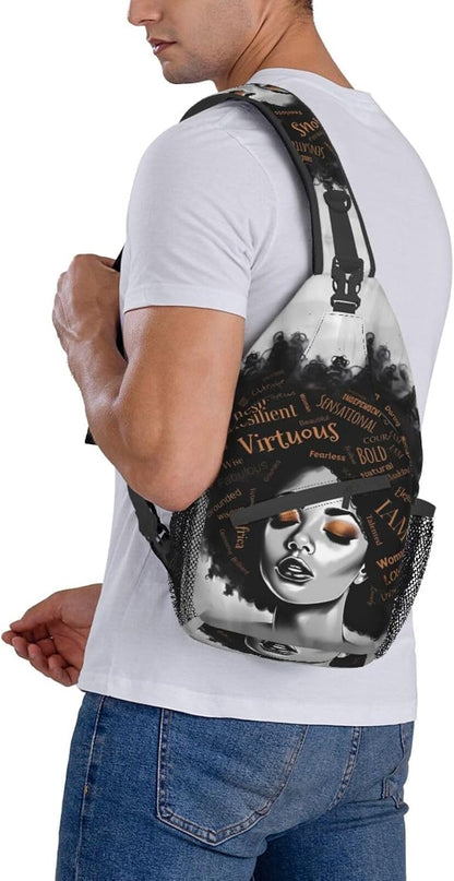 Sling Bag Crossbody Backpack Hiking Travel Daypack Chest Bag Lightweight Shoulder Bag For Women Men Gift