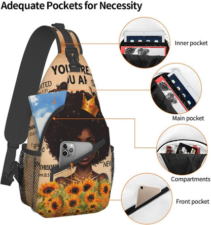 Sling Bag Crossbody Backpack Hiking Travel Daypack Chest Bag Lightweight Shoulder Bag For Women Men Gift